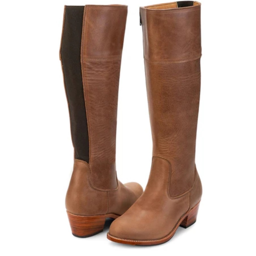 Adelante Condesa Riding Boot, Desert Tan, Women's Size 7.5B , narrow III calf w